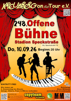 248. Offene Bühne *live* im Stadion an der Speckstraße 