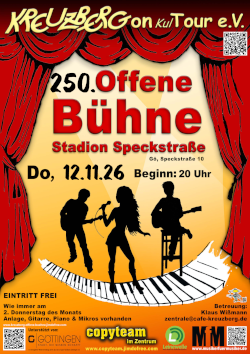 250. Offene Bühne *live* im Stadion an der Speckstraße 